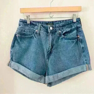 Wild Fable Sz 27 4 High Rise Mom Jean Shorts Medium Denim Happy Cuffed